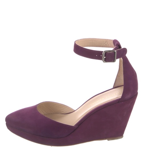 Loeffler Randall Shoes - Loffler Randall  D’Orsay Suede Wedge Shoes Size 6.5
